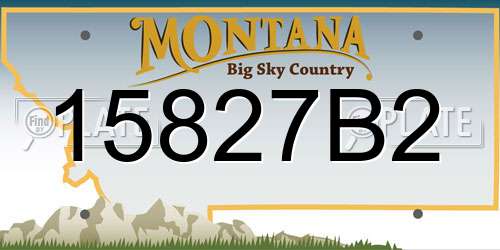 15827B2 Montana License Plate