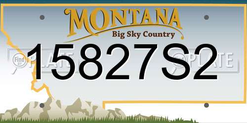 15827S2 Montana License Plate