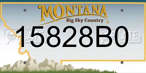 15828B0 Montana License Plate