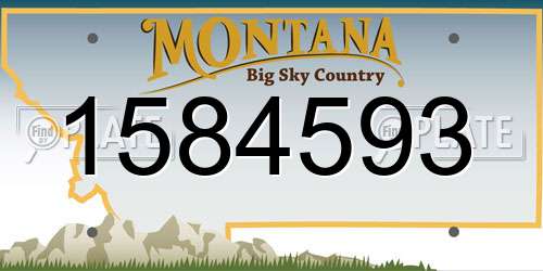 1584593 Montana License Plate