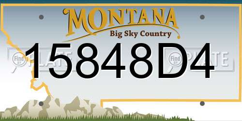 15848D4 Montana License Plate
