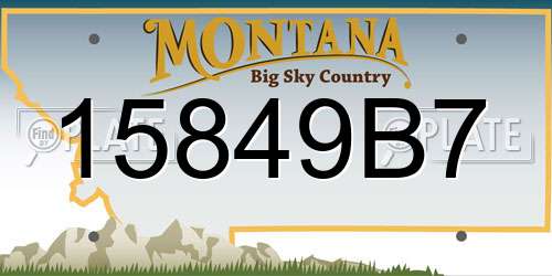15849B7 Montana License Plate