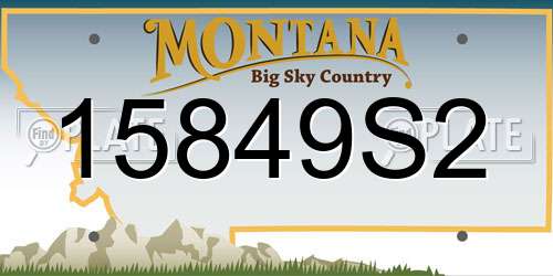 15849S2 Montana License Plate