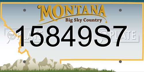 15849S7 Montana License Plate