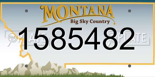 1585482 Montana License Plate