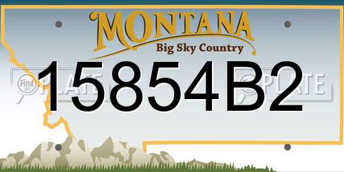 15854B2 Montana License Plate
