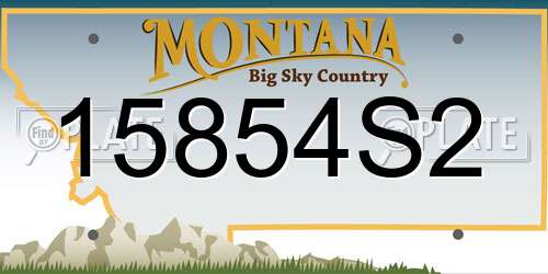 15854S2 Montana License Plate