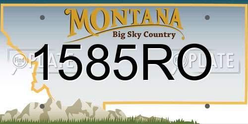 1585RO Montana License Plate