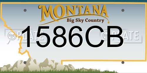 1586CB Montana License Plate