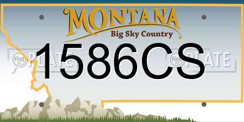 1586CS Montana License Plate
