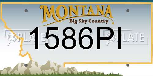 1586PI Montana License Plate