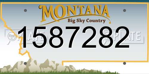 1587282 Montana License Plate