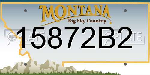 15872B2 Montana License Plate