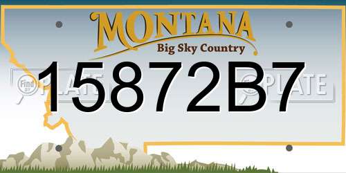15872B7 Montana License Plate