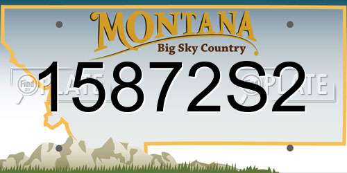 15872S2 Montana License Plate