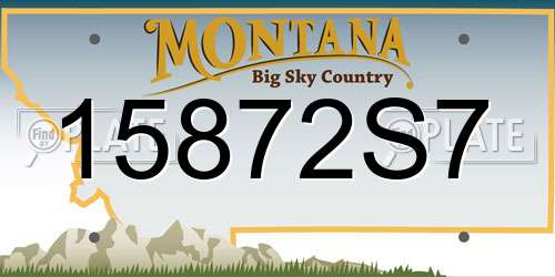 15872S7 Montana License Plate