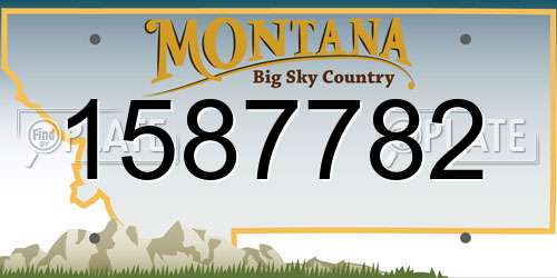 1587782 Montana License Plate
