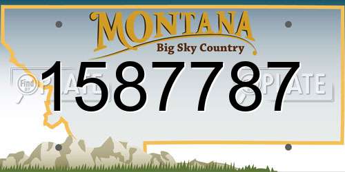 1587787 Montana License Plate