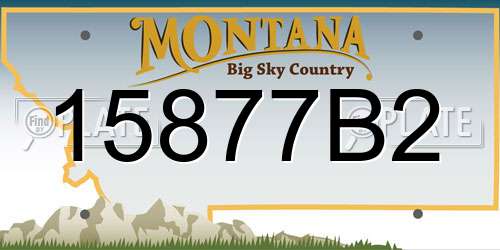 15877B2 Montana License Plate