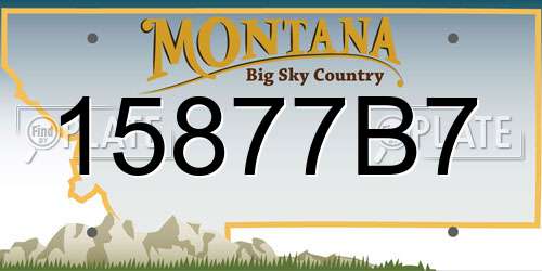 15877B7 Montana License Plate