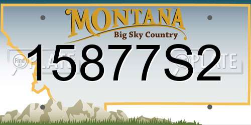 15877S2 Montana License Plate