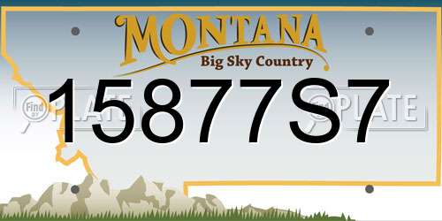 15877S7 Montana License Plate