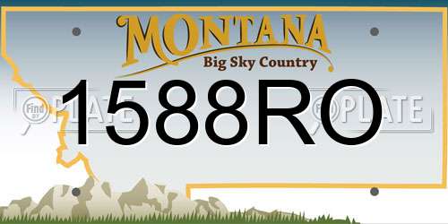 1588RO Montana License Plate