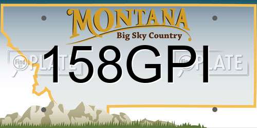 158GPI Montana License Plate
