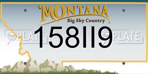 158II9 Montana License Plate