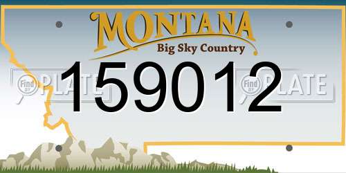 159012 Montana License Plate