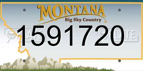 1591720 Montana License Plate