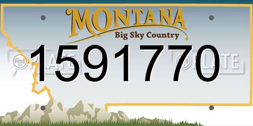1591770 Montana License Plate