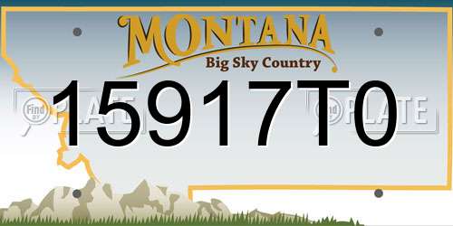 15917T0 Montana License Plate