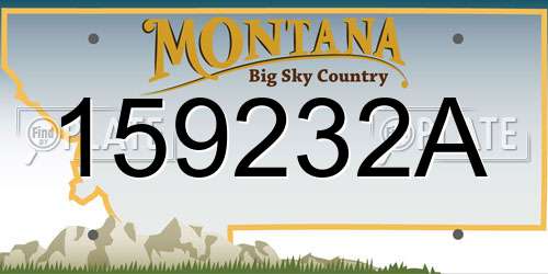 159232A Montana License Plate