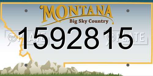 1592815 Montana License Plate