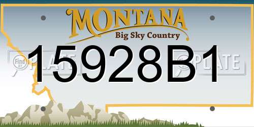 15928B1 Montana License Plate
