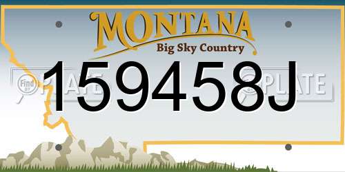 159458J Montana License Plate