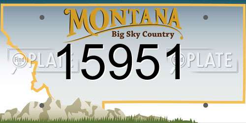 15951 Montana License Plate