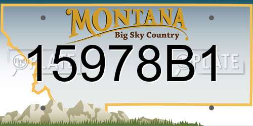 15978B1 Montana License Plate