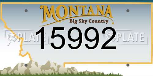 15992 Montana License Plate