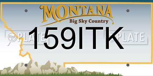 159ITK Montana License Plate