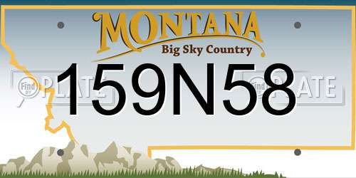 159N58 Montana License Plate