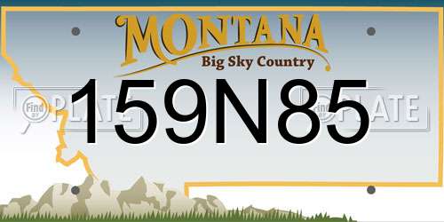 159N85 Montana License Plate
