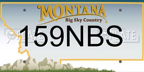 159NBS Montana License Plate