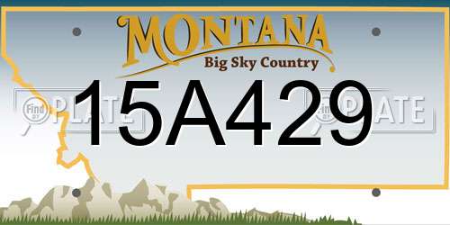 15A429 Montana License Plate
