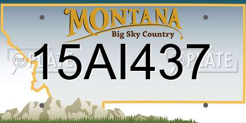 15AI437 Montana License Plate
