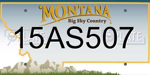 15AS507 Montana License Plate