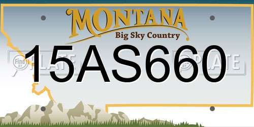 15AS660 Montana License Plate