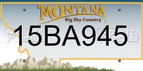 15BA945 Montana License Plate