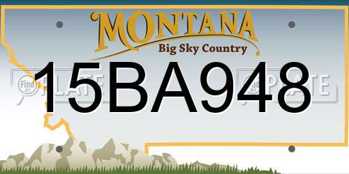 15BA948 Montana License Plate